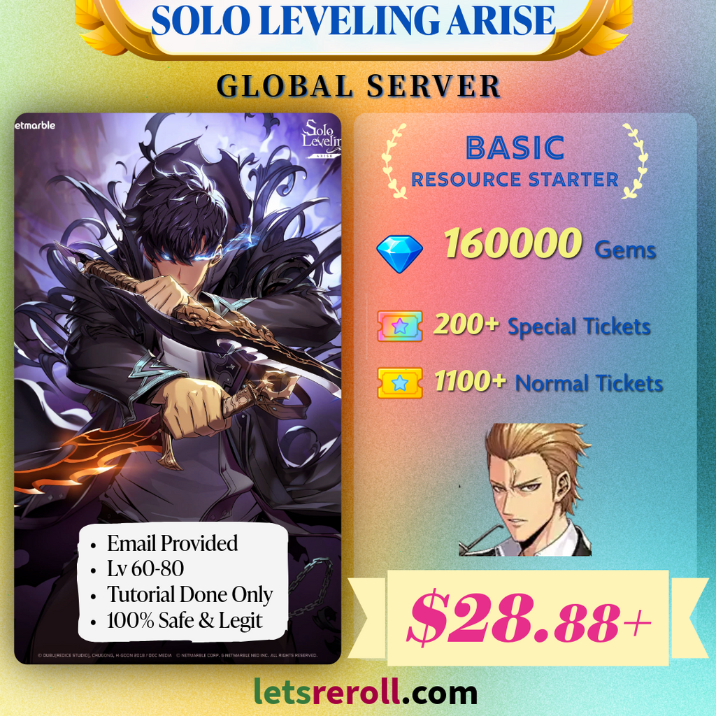 [Global] Solo Leveling Arise Basic Gem Starter 160000+ 💎
