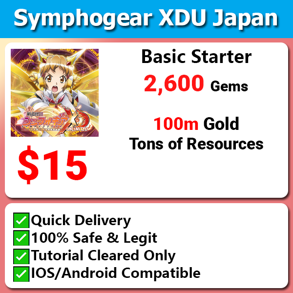 [Japan] Symphogear XD Unlimited 戦姫絶唱シンフォギアXD UNLIMITED Jackpot Starter 2,600+💎