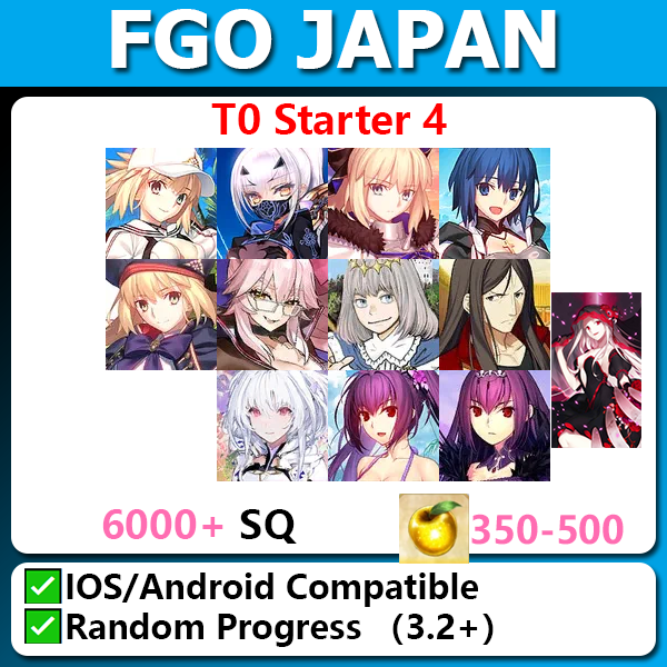 [Japan] T0 Starter 4 6000SQ with Summer Castoria Summer Melusine Water Morgan Ciel Castoria Koyanskaya of Light Oberon Waver Lady Avalon Skadi Ruler Skadi The Black Grail