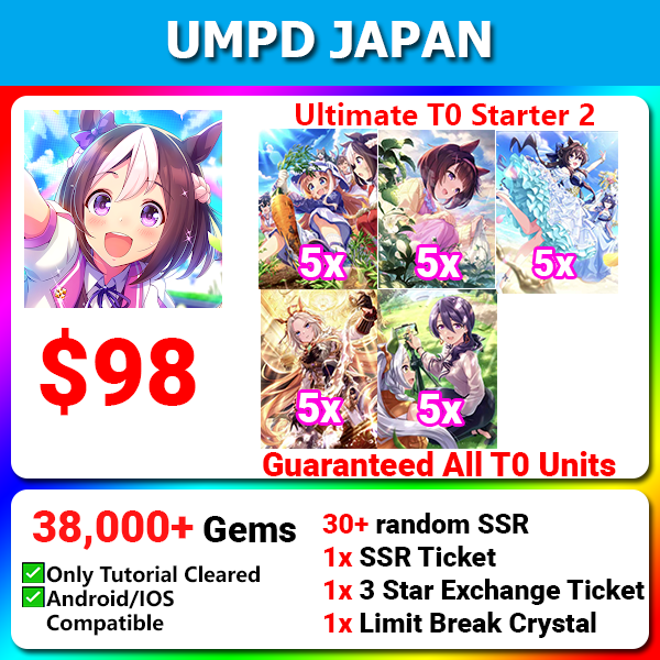 [Japan] Uma Musume Pretty Darby UMPD ウマ娘 プリティーダービー Ultimate T0 Orfevre Starter 38000💎