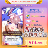 [Japan] Uma Musume Pretty Darby UMPD Mystic Resource Starter 190000-210000+Gems