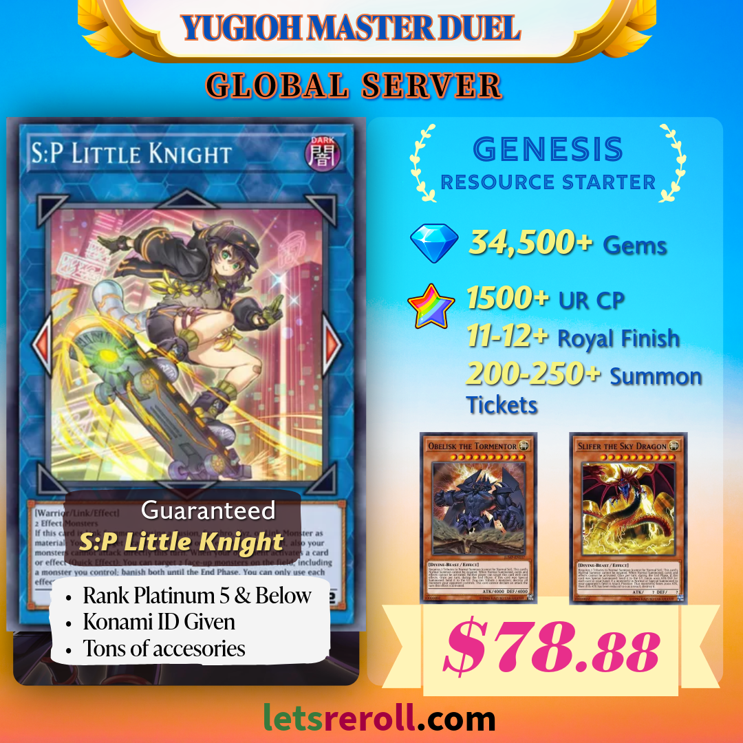 Yugioh Master Duel Genesis Resource Starter 34500+ 💎 S:P Little Knight
