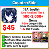 [SEA English] Counter:Side Duo Tier S Awaken Yuna Seo Yoon Starter 17-20 unique ssr 500-3000 gems Counter Side