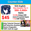 [SEA English] Counter:Side Duo Tier S Awaken Yuna Ministra Starter 14-20 unique ssr 500-3000 gems