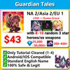 [NA2/ASIA 2/EU 1] Guardian Tales Lilith + Queen's Grace + Future Princess Godly Starter with 7-10 random 3 star/ex weapon